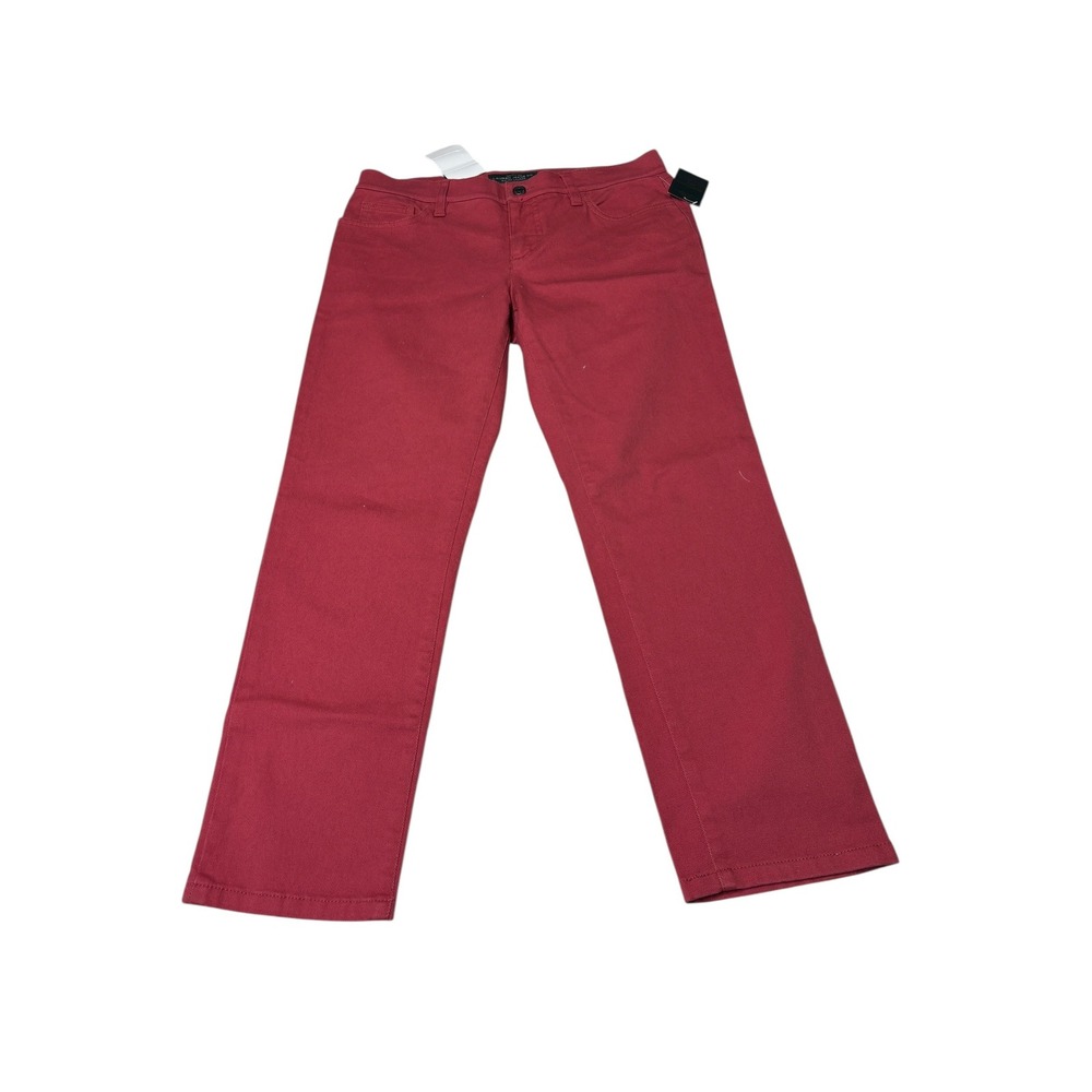 NWT Lauren Ralph Lauren Womens Red Cropped Modern Slimming Jeans Size 6 W30 L28